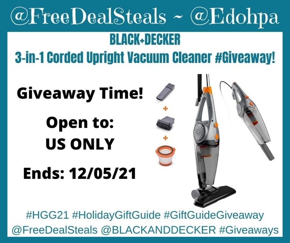 BLACK+DECKER 3-in-1 Corded Upright Vacuum Cleaner #Giveaway! #HGG21