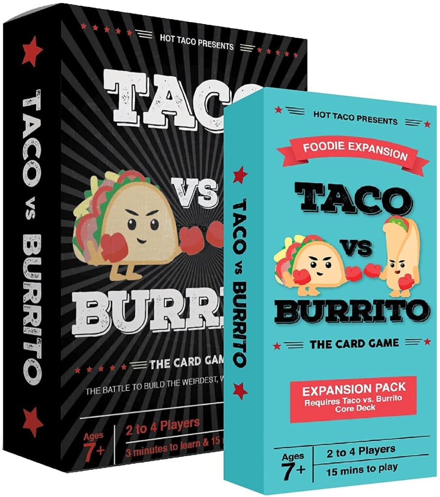 Taco vs Burrito Game W/ Foodie Edition Expansion Pack