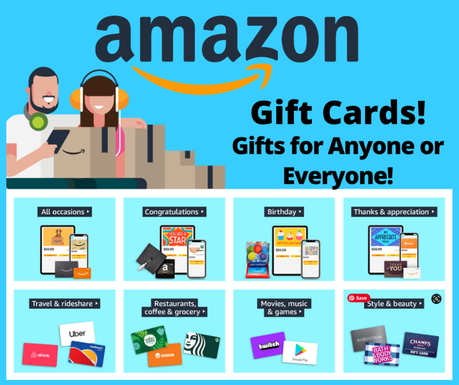 Gift Cards! Gifts for Anyone or Everyone!