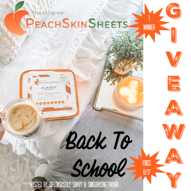 PeachSkinSheets Back To School #Giveaway!